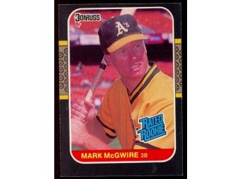1987 Donruss Baseball Mark McGwire Rated Rookie Card #36 Oakland Athletics RC Vintage HOF