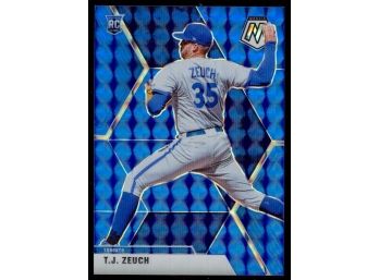 2020 Chronicles Mosaic Baseball TJ Zeuch Blue Mosaic Prizm Rookie Card /99 #60 Toronto Blue Jays RC