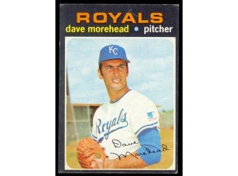 1971 Topps Baseball Dave Morehead #221 Kansas City Royals Vintage