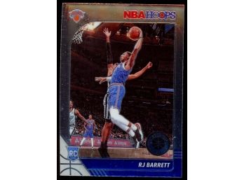2019 NBA Hoops Premium Stock RJ Barrett Rookie Card #201 New York Knicks RC