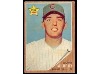 1962 Topps Baseball Danny Murphy Rookie Card #119 Chicago Cubs RC Vintage