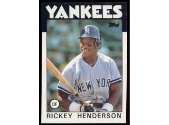 1986 Topps Baseball Rickey Henderson #500 New York Yankees Vintage HOF
