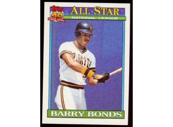 1991 Topps Baseball Barry Bonds All-star #401 Pittsburgh Pirates LEGEND