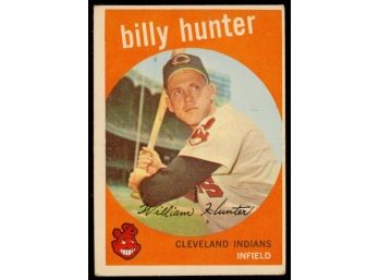 1959 Topps Baseball Billy Hunter #11 Cleveland Indians Vintage