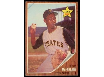 1962 Topps Baseball Jesus McFarlane Rookie Card #229 Pittsburgh Pirates RC Vintage