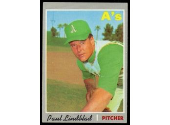 1970 Topps Baseball Paul Lindblad #408 Oakland Athletics Vintage