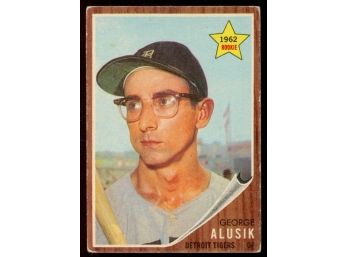 1962 Topps Baseball George Alusik Rookie Card #261 Detroit Tigers RC Vintage