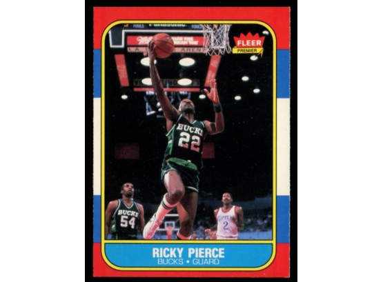 1986 Fleer Basketball Ricky Pierce Rookie Card #87 Milwaukee Bucks RC Vintage