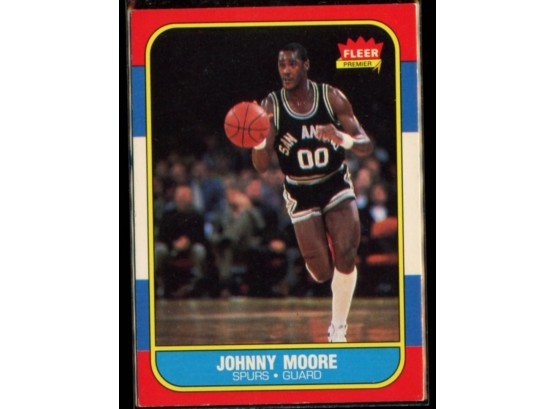 1986 Fleer Basketball Johnny Moore #76 San Antonio Spurs Vintage