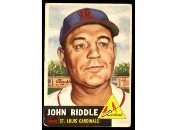 1953 TOPPS BASEBALL JOHN RIDDLE #274 ST LOUIS CARDINALS VINTAGE