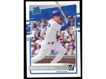 2020 DONRUSS NICO HOERNER RATED ROOKIE CARD CUBS