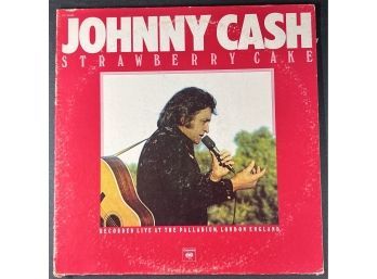 VINTAGE VINYL - JOHNNY CASH STRAWBERRY CAKE 1976