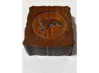WOODEN BOX WITH DRAGON DESIGN