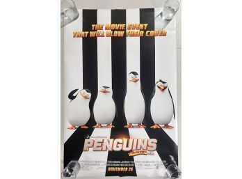 Penguins Of Madagascar In 3D  - 2014 ORIGINAL AUTHENTIC MOVIE POSTER 40x27 ROLLED TWO SIDED