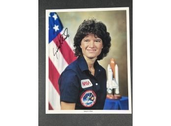 SALLY RIDE AUTOGRAPHED 8X10 PHOTO ~ FIRST AMERICAN WOMAN IN SPACE