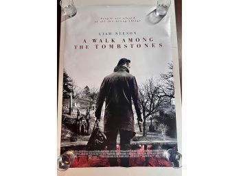 A Walk Among The Tombstones - 2014 ORIGINAL AUTHENTIC MOVIE POSTER 40x27 ROLLED TWO SIDED
