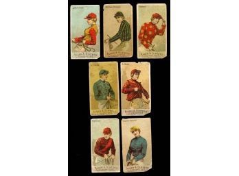 LOT OF 7 ~ 1888 N22 Allen & Ginter Racing Colors Of The World