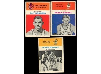 Lot Of 3 ~ 1961 Fleer Basketball Frank Ramsey / Guy Rodgers