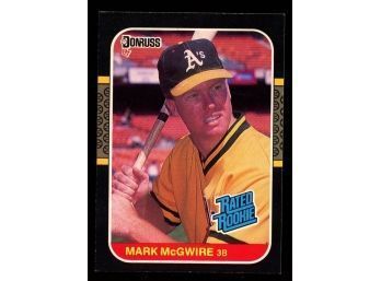 1987 DONRUSS MARK MCGWIRE RATED ROOKIE CARD