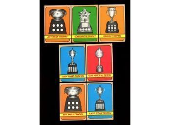 1972-73 TOPPS HOCKEY TROPHY LOT OF 7 NM