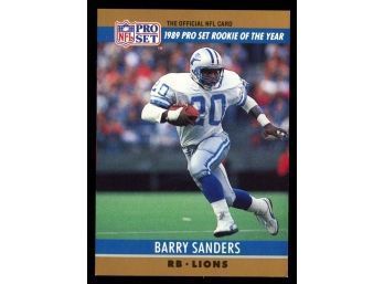 1990 PRO SET FOOTBALL BARRY SANDERS ROOKIE CARD