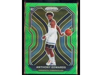 2020 Prizm Basketball Anthony Edwards Green Prizm  Rookie Card