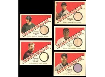 2004 TOPPS TAKE ME OUT TO THE BALL GAME ~ LOT OF 5 GAME USED BAT CARDS CABRERA / JONES / TEJADA  & MORE