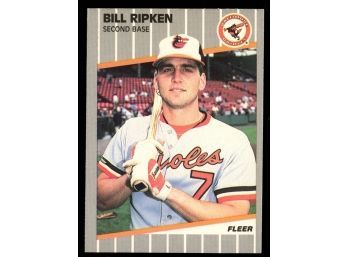 1989 Fleer Baseball Bill Ripken  FF ~ Black Box Over Error