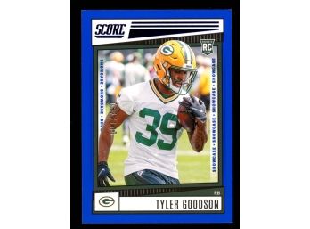 2022 Score Football Showcase Tyler Goodson Rookie Card  #d 82/100