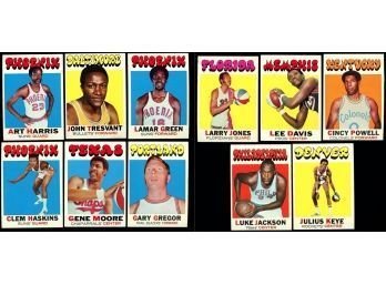 1971-72 TOPPS BASKETBALL LOT OF 11 EX-NM