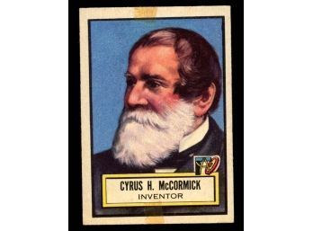 1952 Topps Look N See #72 Cyrus H. Mccormack