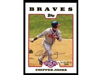 2008 Topps Baseball Opening Day Chipper Jones #d /2199