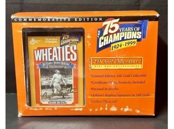 Wheaties 75th Anniversary Babe Ruth Factory Sealed ~ Unopened
