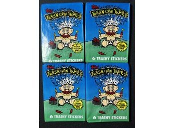 Lot Of 4 ~ 1992 Topps Trash Can Trolls Trading Card Packs Factory Sealed ~ Unopened
