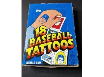 1986 Topps Baseball Tattoos 36 Ct Wax Pack Box Factory Sealed ~ Unopened
