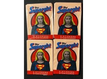 Lot Of 4 ~ 1984 Topps Supergirl Trading Card Packs Factory Sealed ~ Unopened