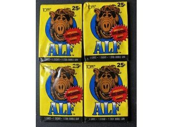 Lot Of 4 ~ 1987 Topps Alf Trading Card Packs Factory Sealed ~ Unopened