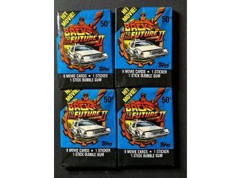 Lot Of 4 ~ 1989 Topps Back To The Future Trading Card Packs Factory Sealed ~ Unopened