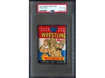 1987 TOPPS WWF WRESTLING WAX Pack PSA 8 Factory Sealed ~ Unopened