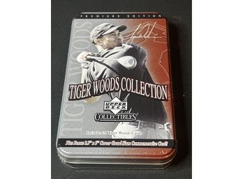 2001 Upper Deck Tiger Woods Collection Tin Set With 25 Card Set Factory Sealed