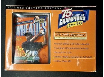 Wheaties 75th Anniversary Tiger Woods Factory Sealed ~ Unopened
