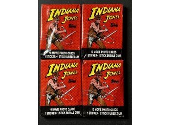 Lot Of 4 ~ 1984 Topps Indiana Jones Trading Card Packs Factory Sealed ~ Unopened