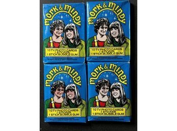 Lot Of 4 ~ 1979 Topps Mork & Mindy Trading Card Packs Factory Sealed ~ Unopened