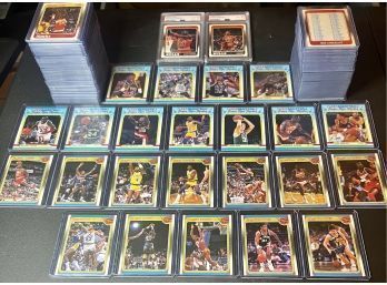 1988 Fleer Basketball Complete Set With All Inserts & 3 Jordans Including PSA 8 Base & Pippen Rookie PSA 8