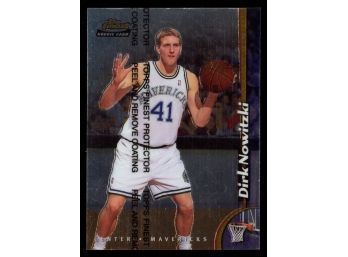 1999 Topps Finest Dirk Nowitzki Rookie Card With Coating