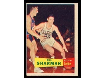 1957 Topps Basketball #5 Bill Sharman Rookie Card ~ First Topps Basketball