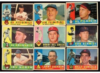 Lot Of 9 ~ 1960 Topps Baseball