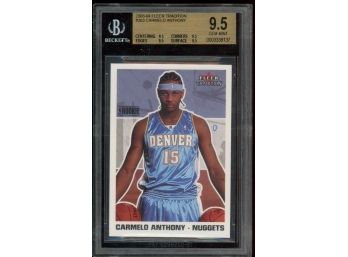 2003-04 Fleer Tradition #263 Carmelo Anthony Rookie Card BGS 9.5 GEM MINT