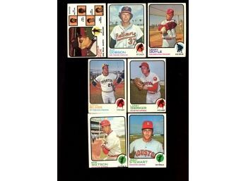 Lot Of 7 ~ 1973 Topps Baseball