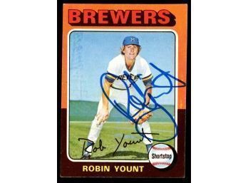 1975 Topps Baseball #223 Robin Yount Rookie Card Autographed